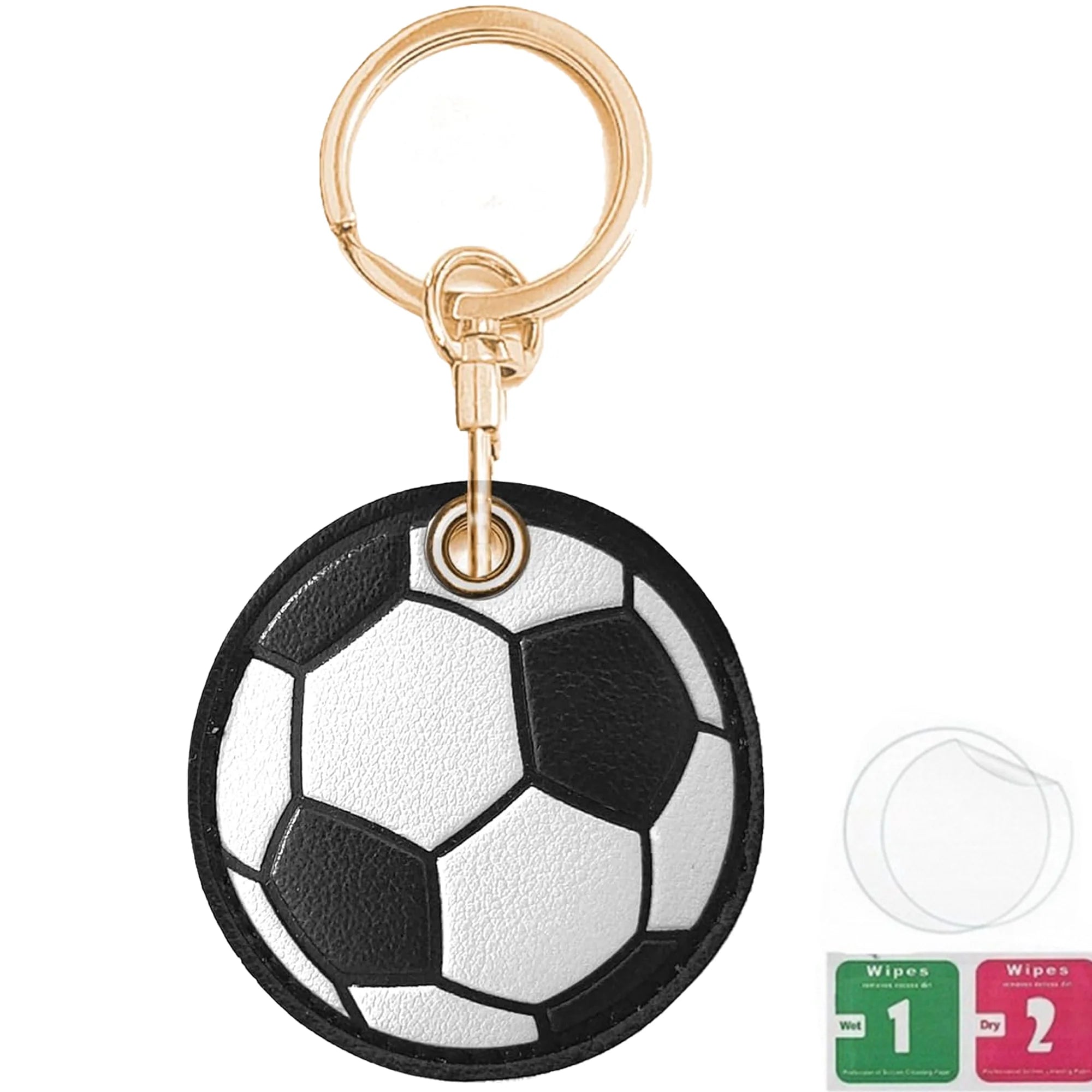 Leather Tracker Keychain with Wrist Strap - Sports