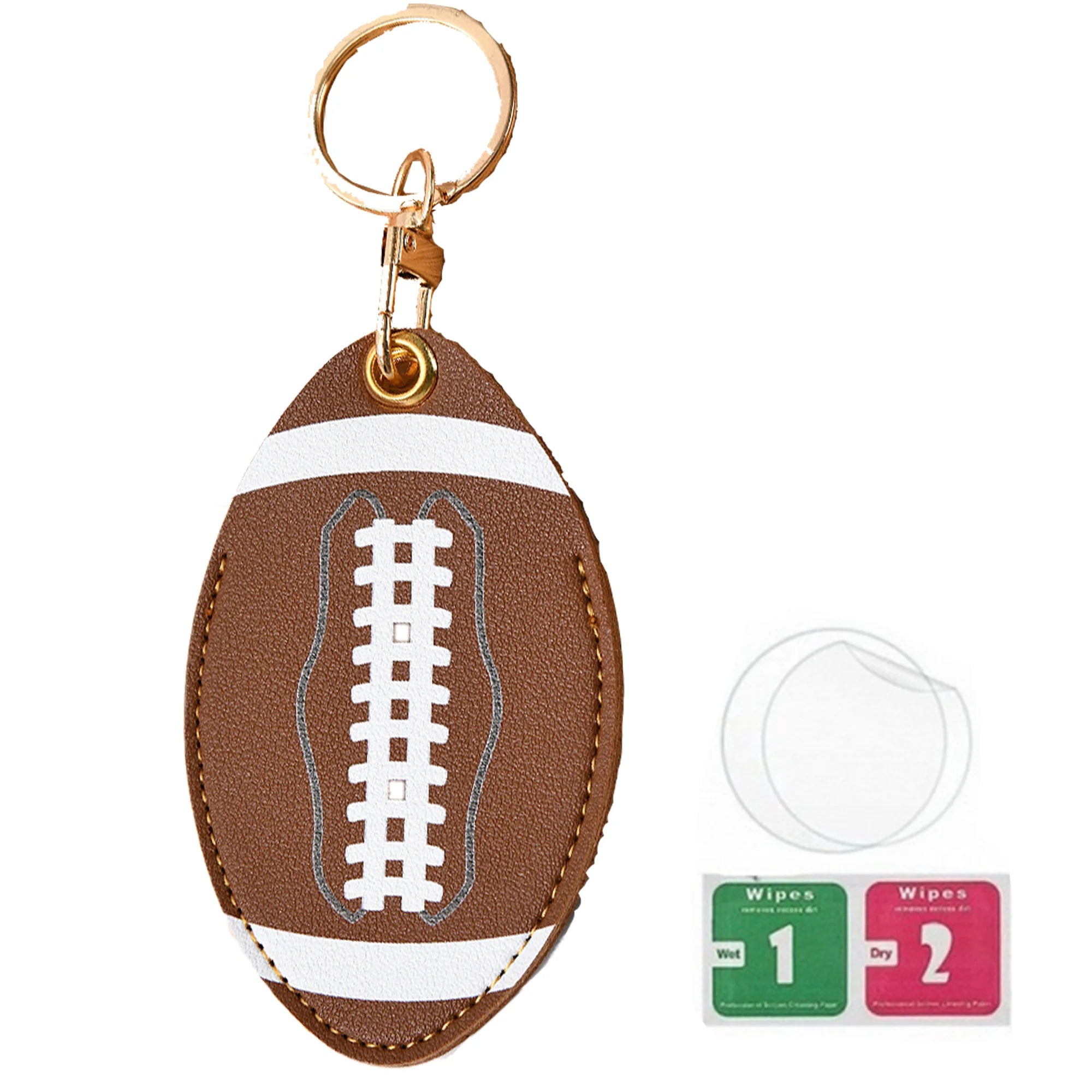 Leather Tracker Keychain with Wrist Strap - Sports