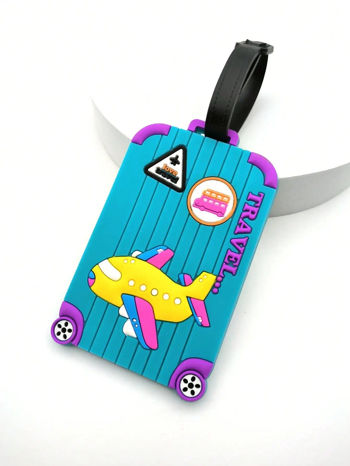 Airplane Luggage Tag for Kids & Travel