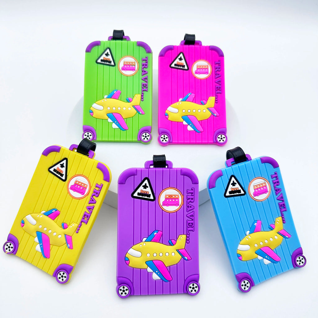 Airplane Luggage Tag for Kids & Travel