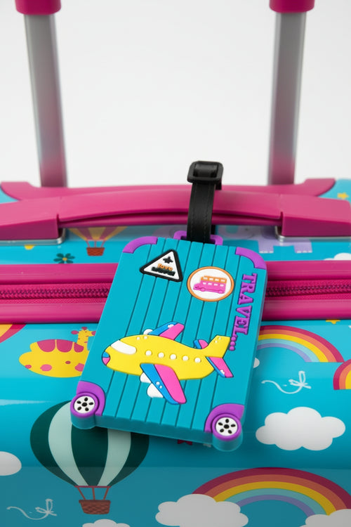 Airplane Luggage Tag for Kids & Travel