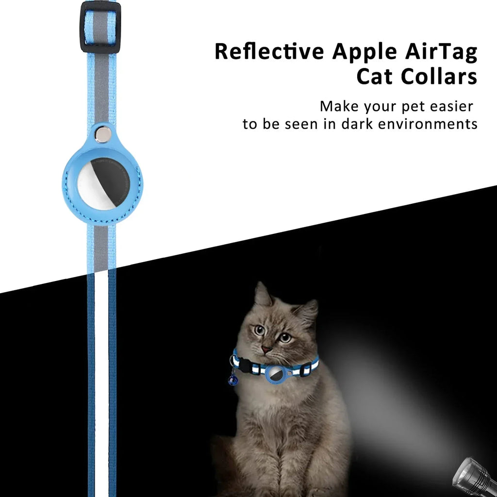 Reflective Cat Tracker Collar with Holder