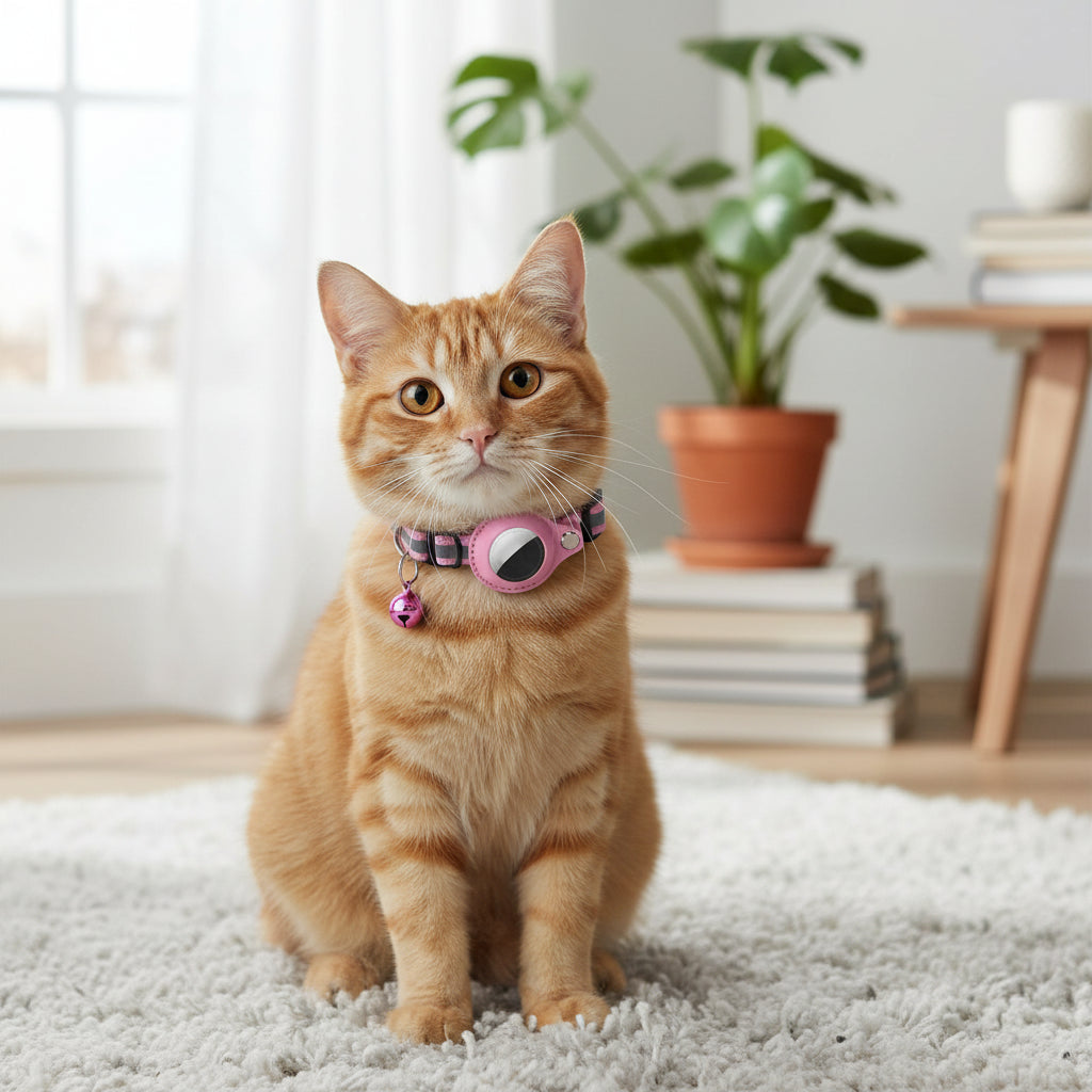 Reflective Cat Tracker Collar with Holder