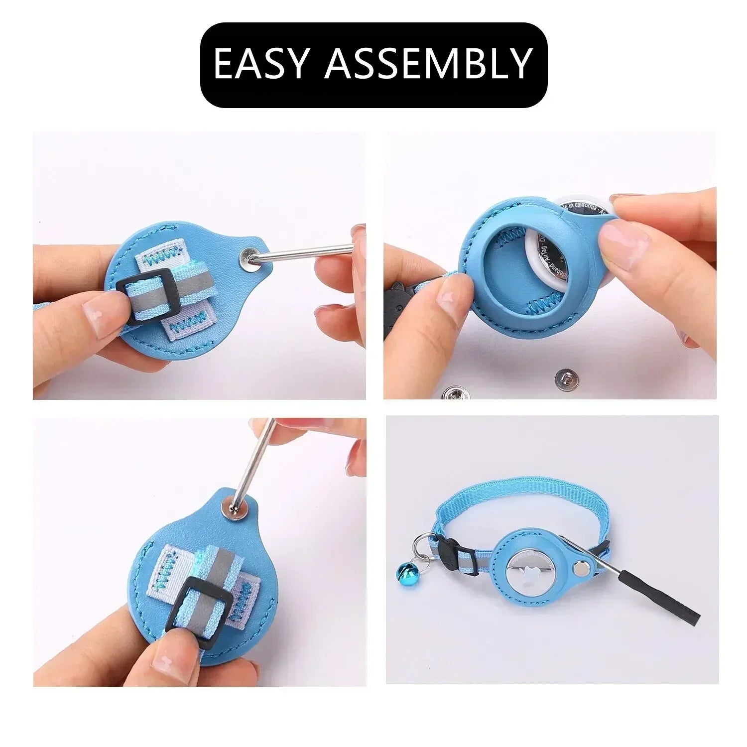 Reflective Cat Tracker Collar with Holder