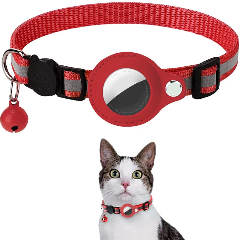 Reflective Cat Tracker Collar with Holder