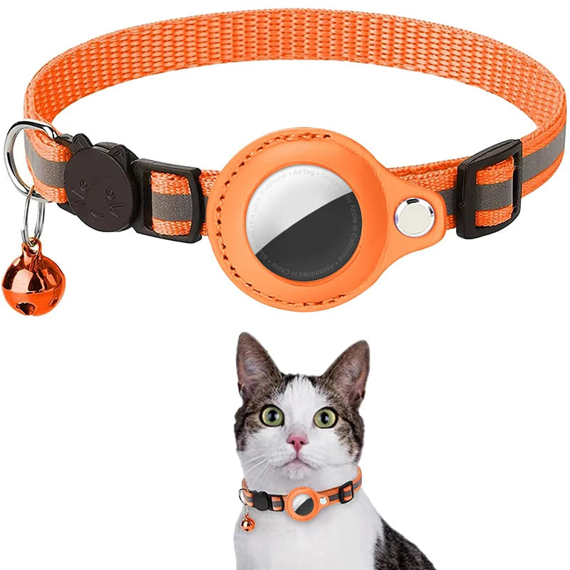 Reflective Cat Tracker Collar with Holder