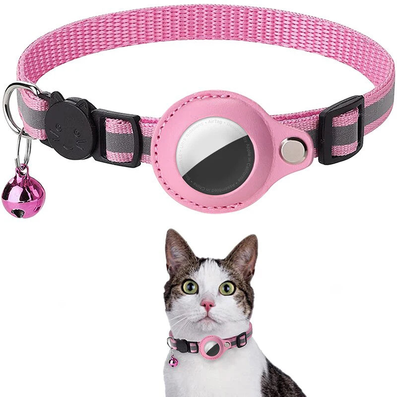 Reflective Cat Tracker Collar with Holder