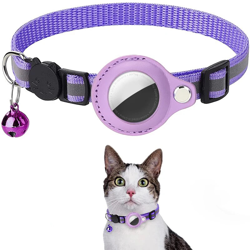 Reflective Cat Tracker Collar with Holder