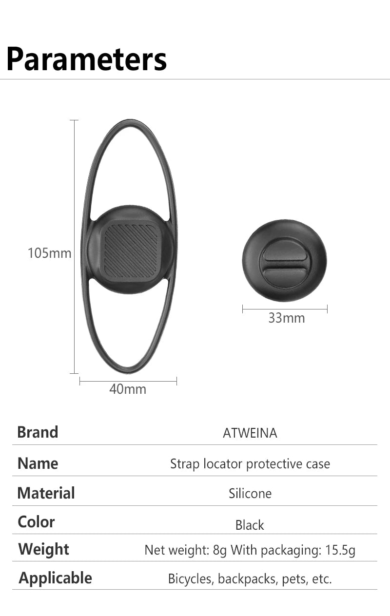 Flexible Silicone Tracker Mount (Bike & Scooter Strap)