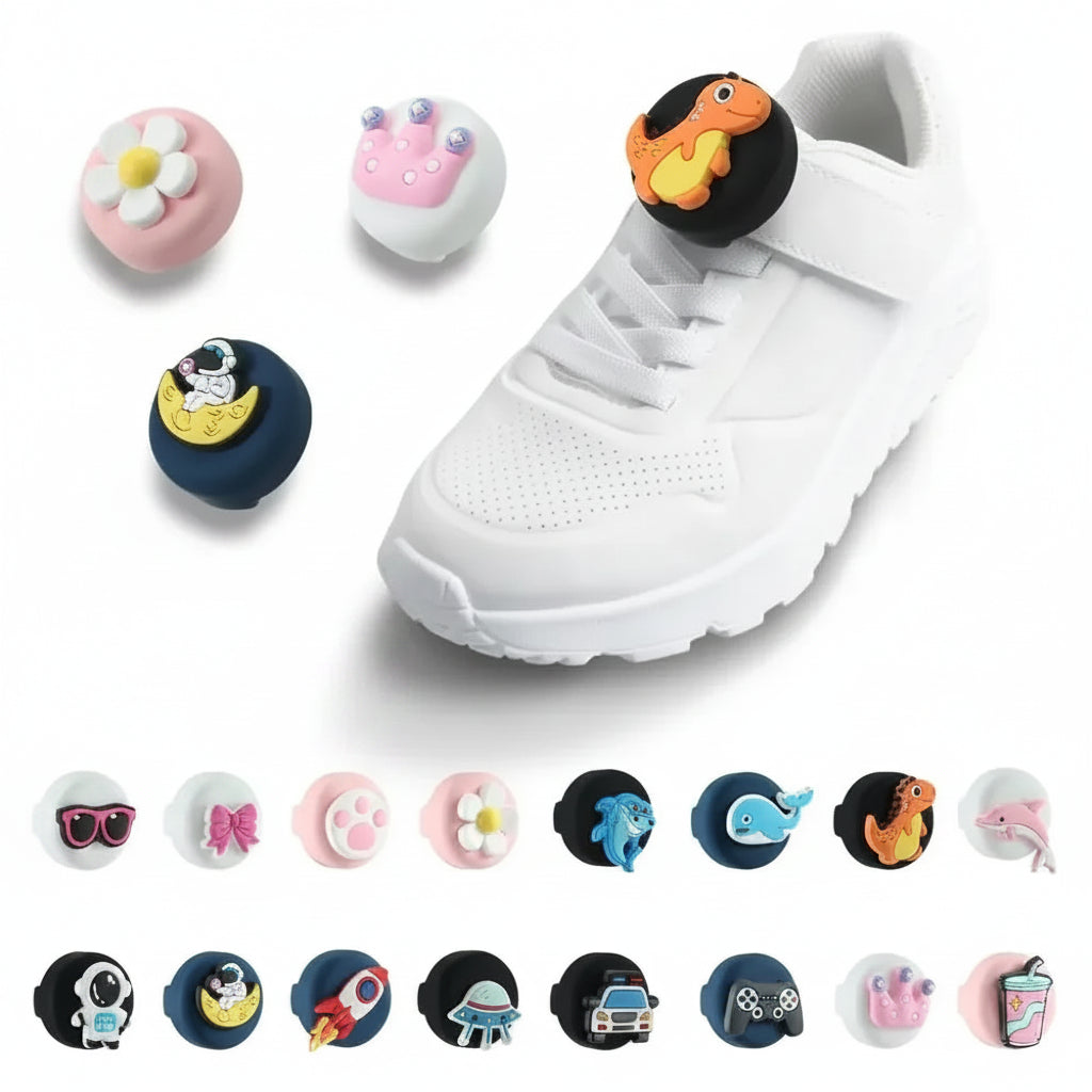 Kids Shoe Tracker Holder (Silicone Lace Clip)