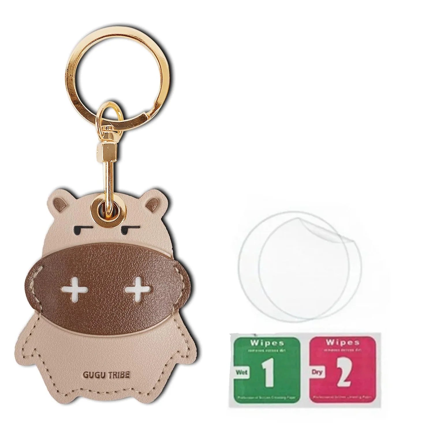 Leather Tracker Keychain with Wrist Strap - Animals