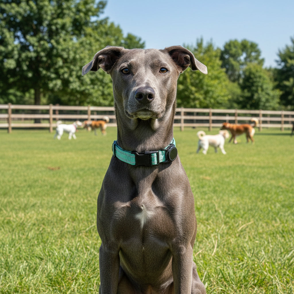 Waterproof Dog Collar with Tracker Holder
