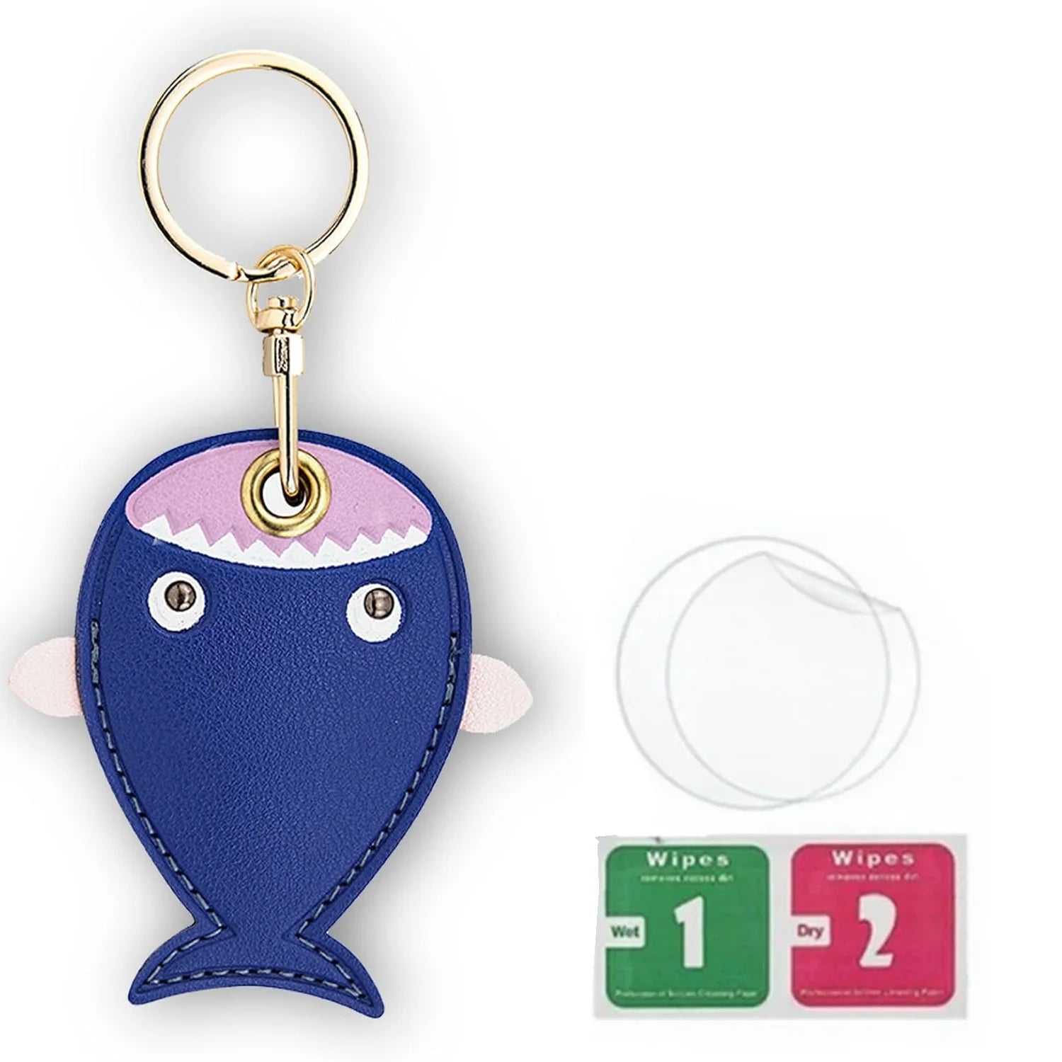 Leather Tracker Keychain with Wrist Strap - Animals