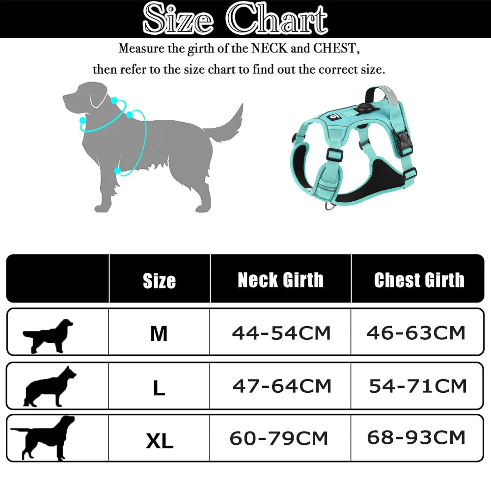 Tactical Dog Harness with Tracker Holder