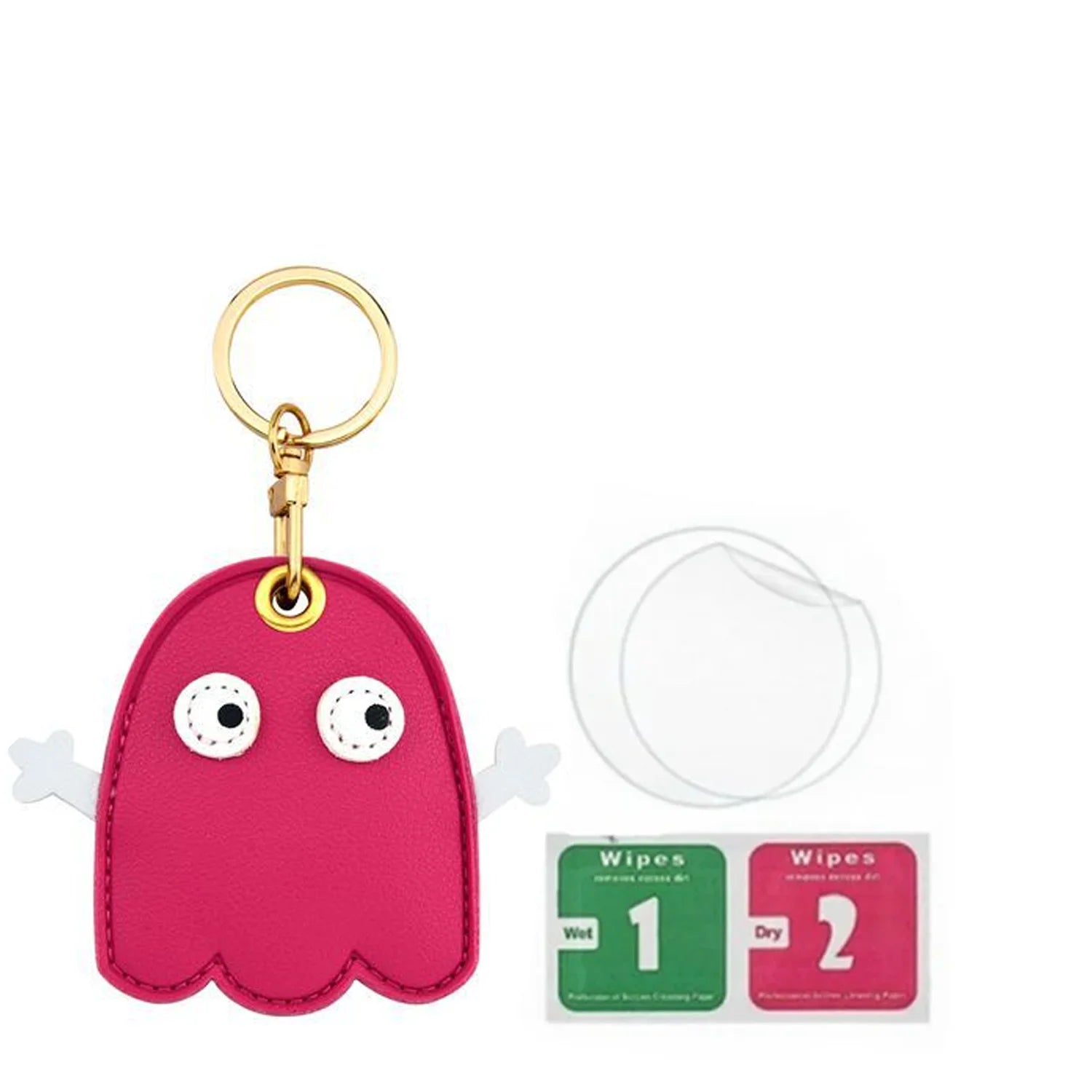 Leather Tracker Keychain with Wrist Strap - Animals