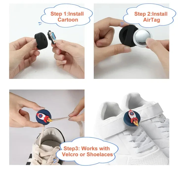 Kids Shoe Tracker Holder (Silicone Lace Clip)