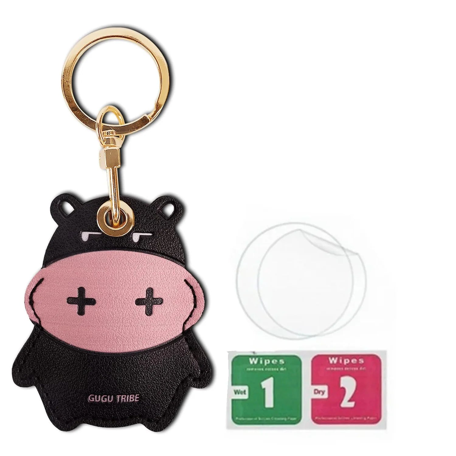 Leather Tracker Keychain with Wrist Strap - Animals