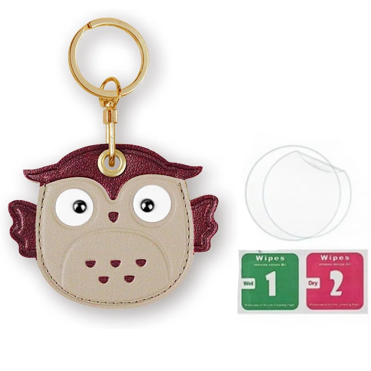 Leather Tracker Keychain with Wrist Strap - Animals