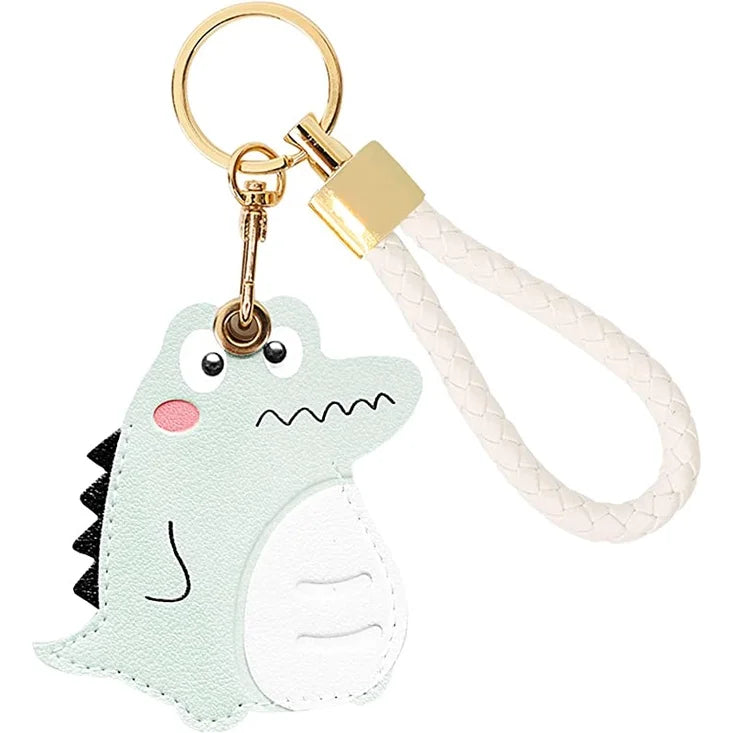 Leather Tracker Keychain with Wrist Strap - Animals