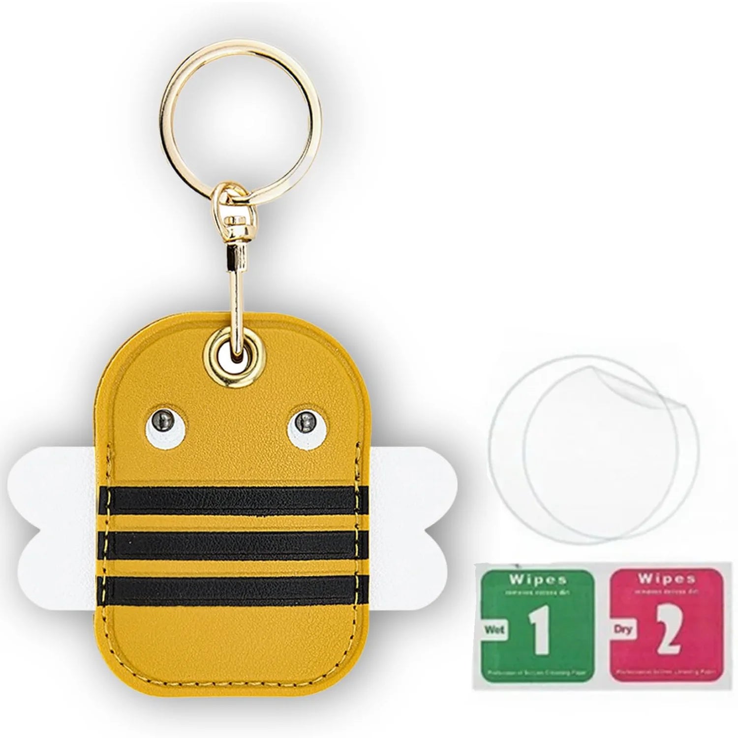 Leather Tracker Keychain with Wrist Strap - Animals