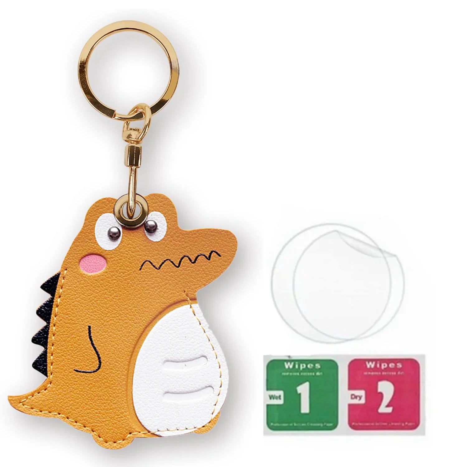 Leather Tracker Keychain with Wrist Strap - Animals