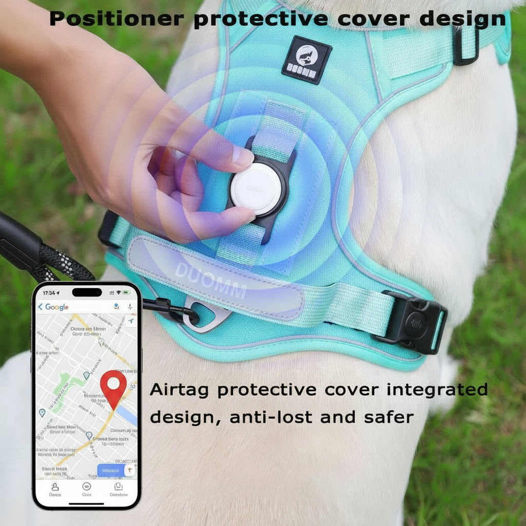 Tactical Dog Harness with Tracker Holder