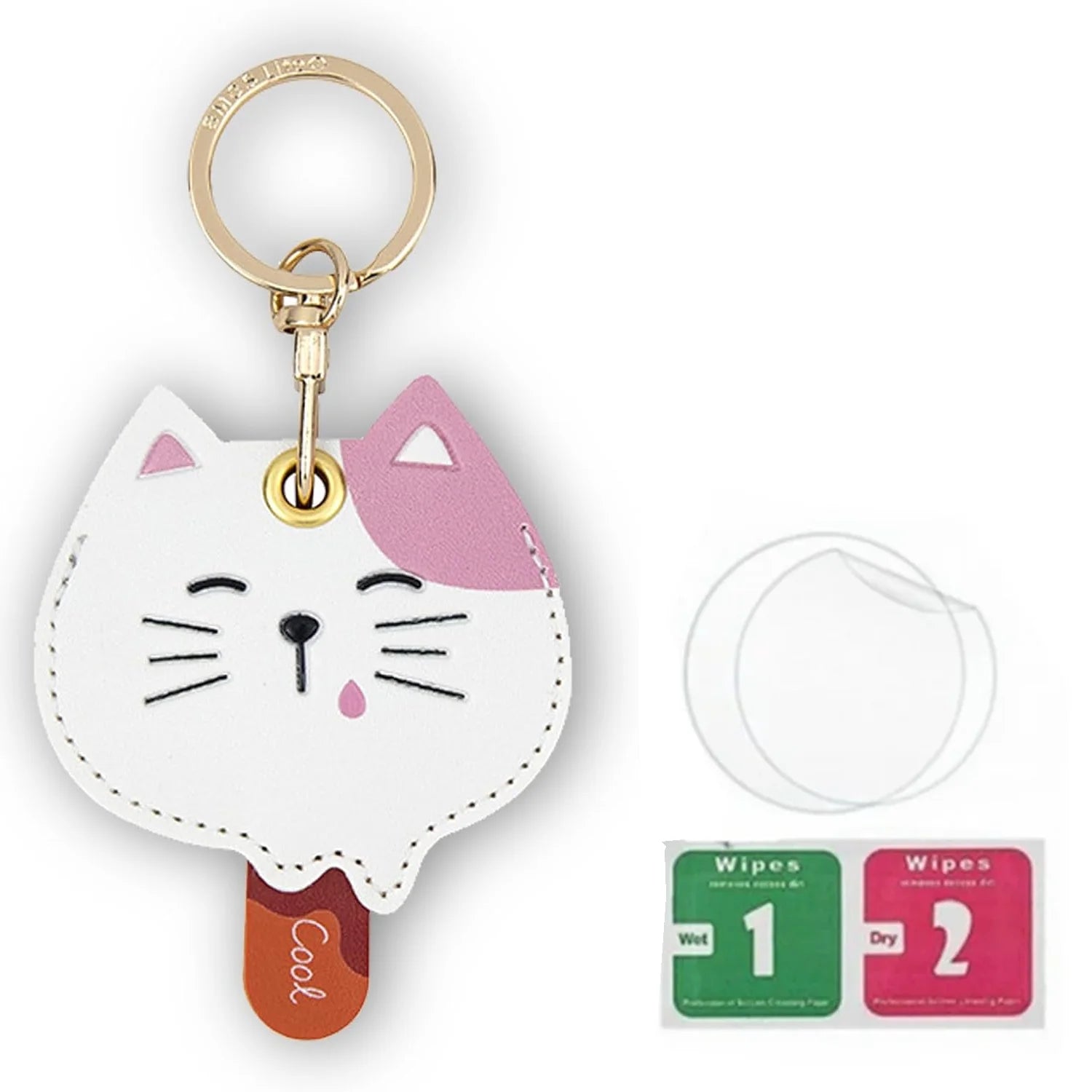 Leather Tracker Keychain with Wrist Strap - Animals