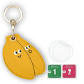Leather Tracker Keychain with Wrist Strap - Fruits