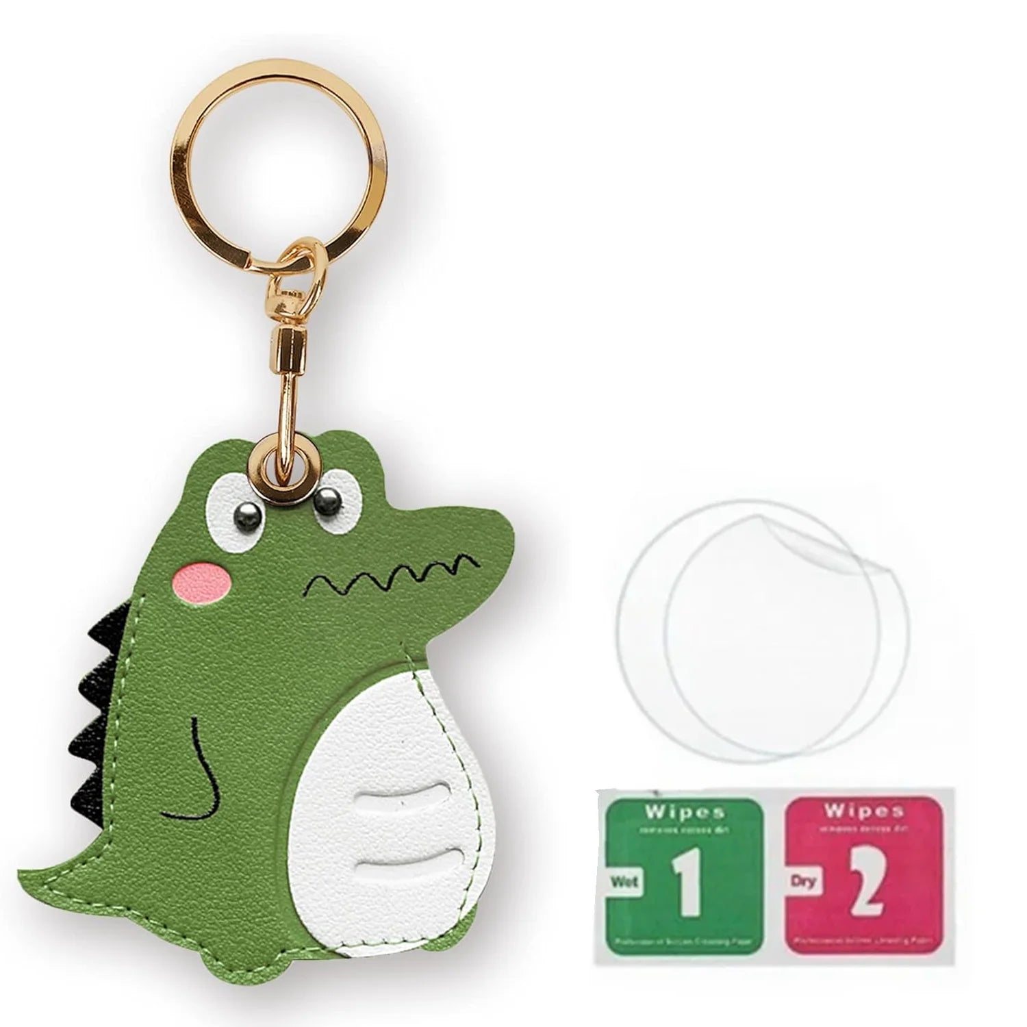 Leather Tracker Keychain with Wrist Strap - Animals