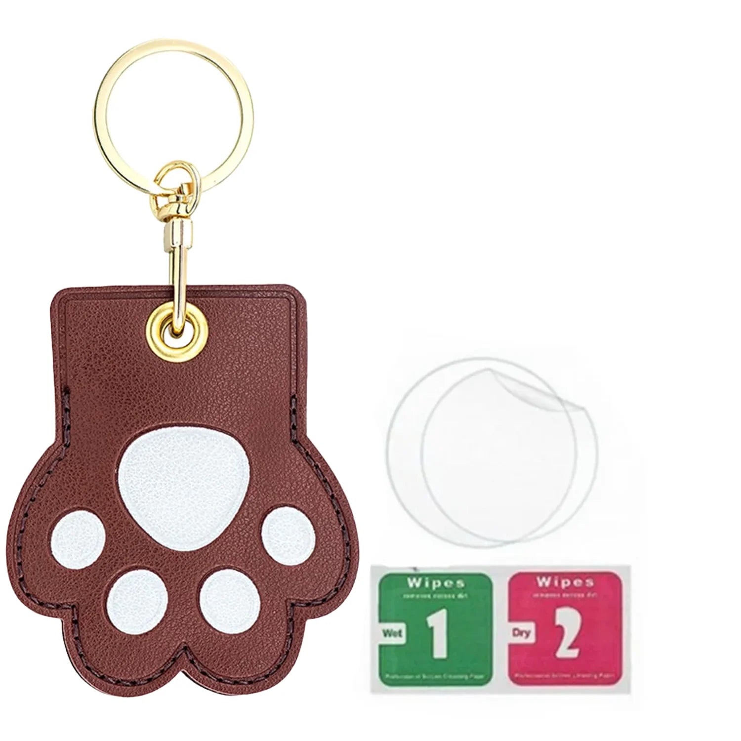 Leather Tracker Keychain with Wrist Strap - Animals