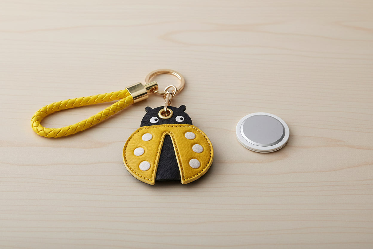 Leather Tracker Keychain with Wrist Strap - Animals