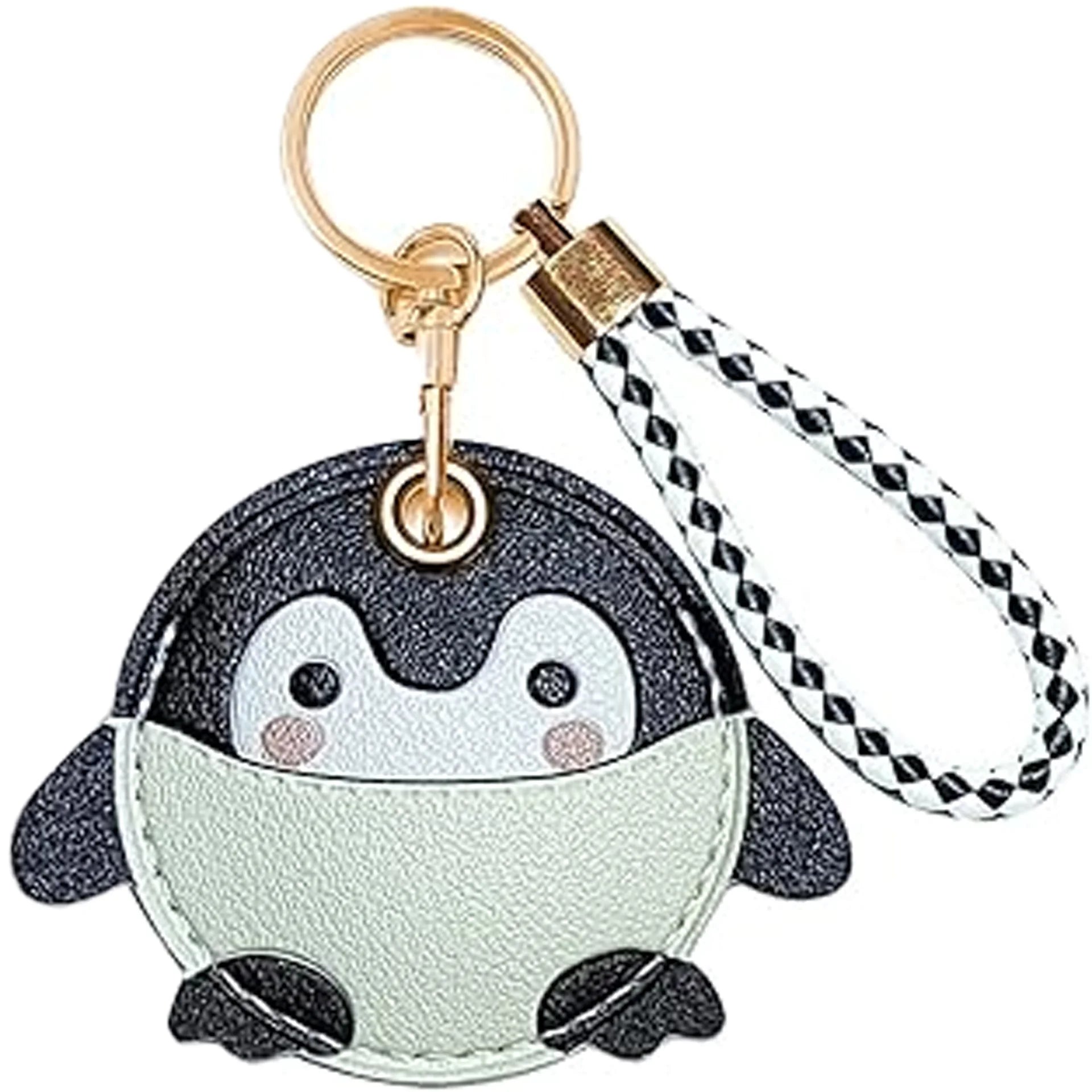 Leather Tracker Keychain with Wrist Strap - Animals