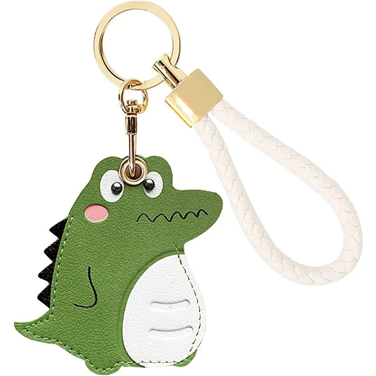 Leather Tracker Keychain with Wrist Strap - Animals