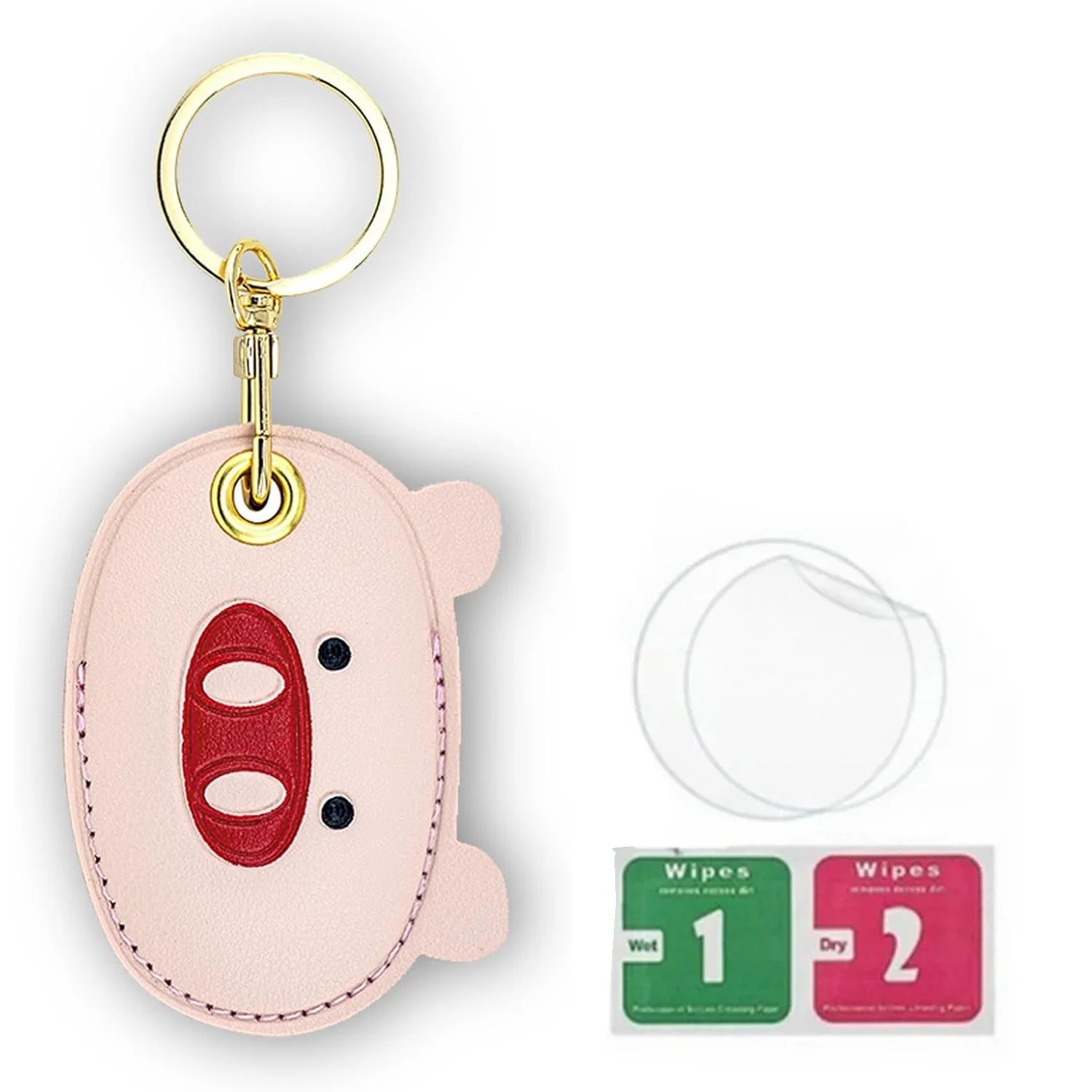 Leather Tracker Keychain with Wrist Strap - Animals