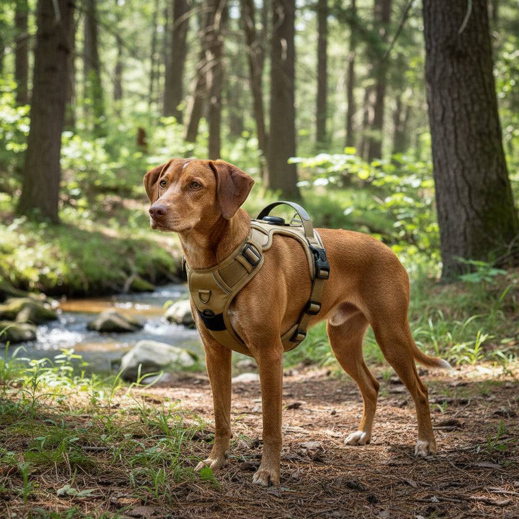 Tactical Dog Harness with Tracker Holder